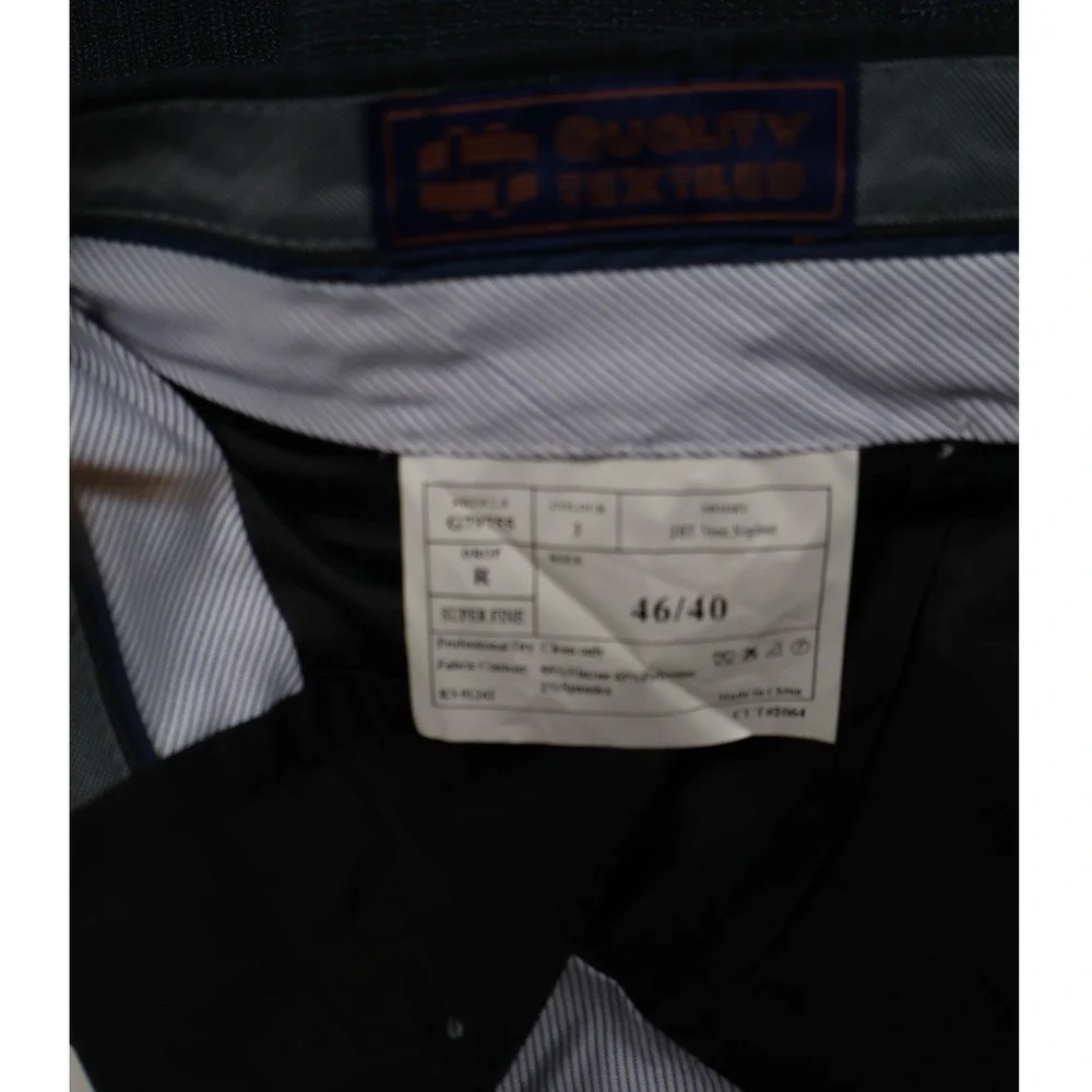 Giorgio Fiorelli Suit Set Navy Plaid 2BT Vent Nopleat 46/40 New